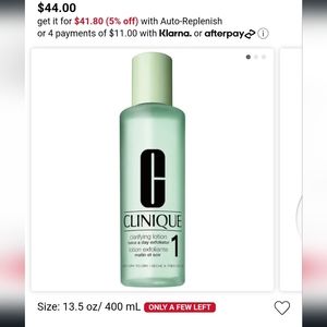 NEW Clinique _ Clarifying Lotion 1 400 ml